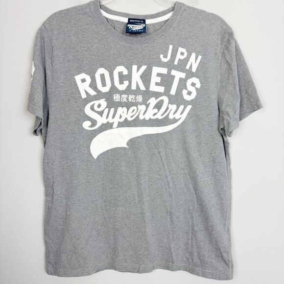 SUPERDRY | Gray Crewneck Rockets Short Sleeve Sportpitch Tee Men’s Size X-Large - Picture 1 of 7